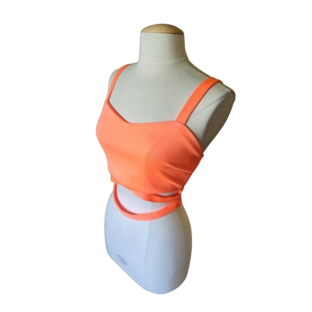 DEB Back Zipper Neon Strappy Summer Crop Top